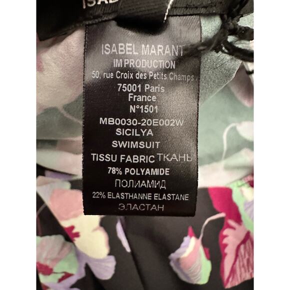 ISABEL MARANT Sicilya One-Piece Swimsuit size 36/ US 4 Faded night $275 - Picture 4 of 16